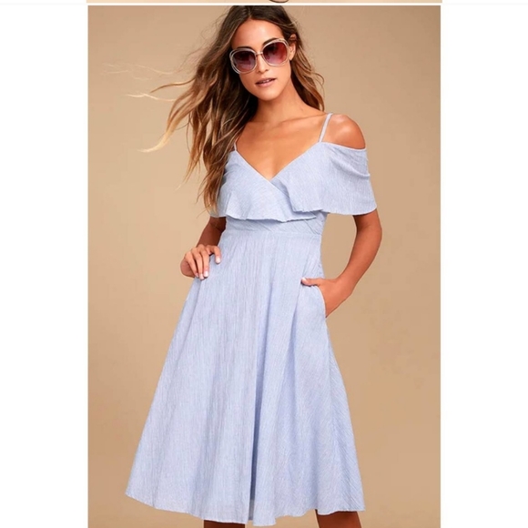Lulu Floral Three-Quarter Sleeve Midi Dress
